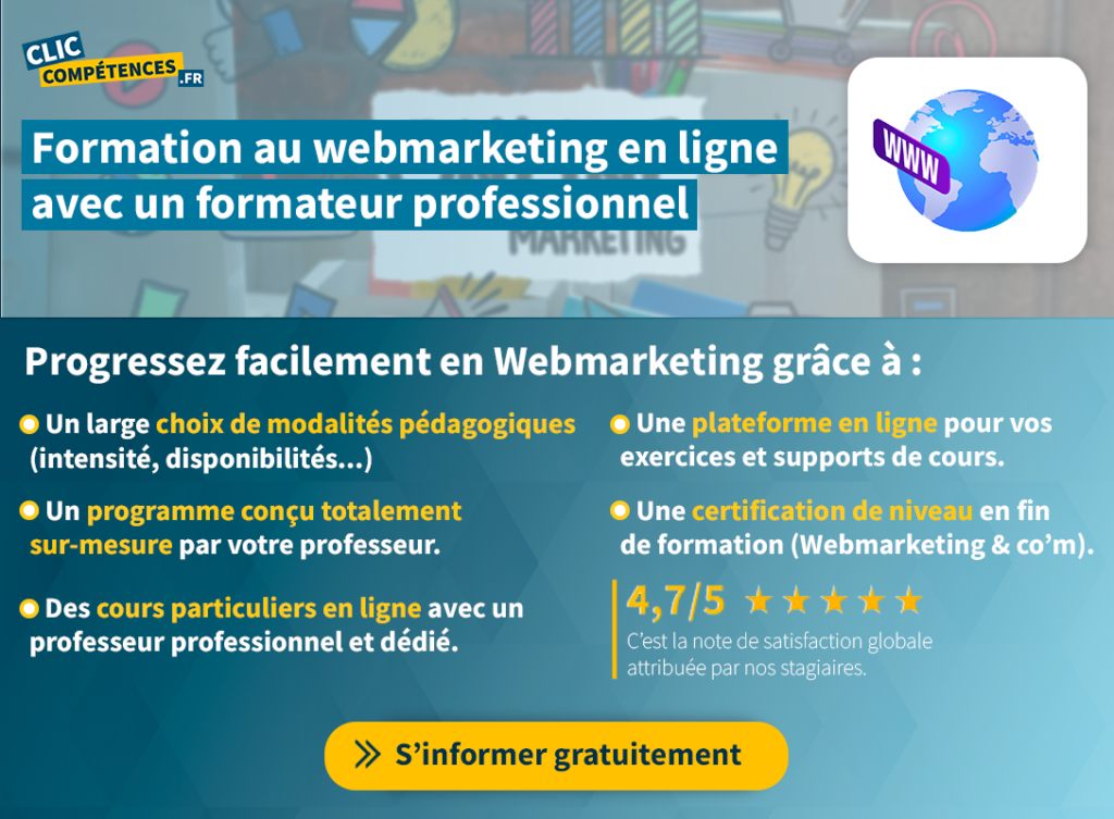 formation webmarketing en ligne sur mesure