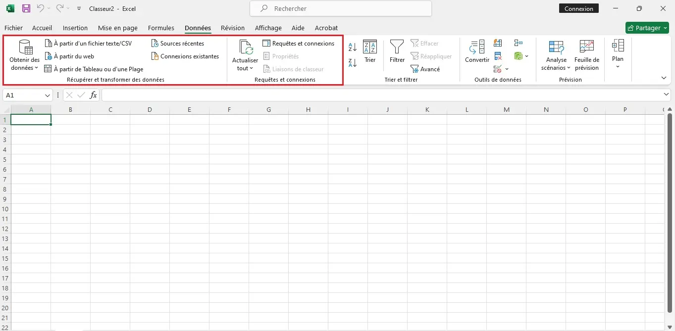 Où trouver Power Query sur Excel