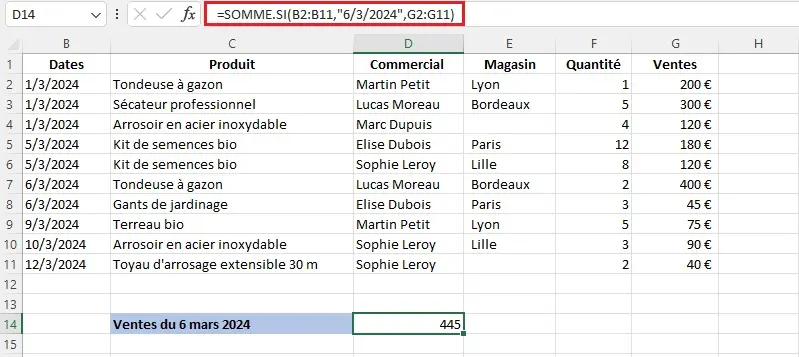 SOMME.SI avec dates